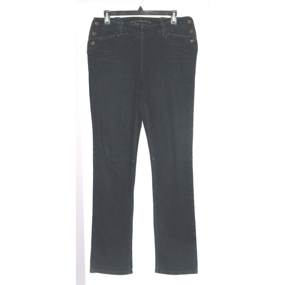 Ralph Lauren Jeans Company Side Button Women's Dark Blue Denim Jeans Size: 32/32